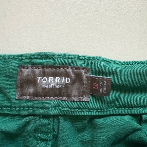 Torrid Teal High Waist Women's Shorts - Picture 5 of 10